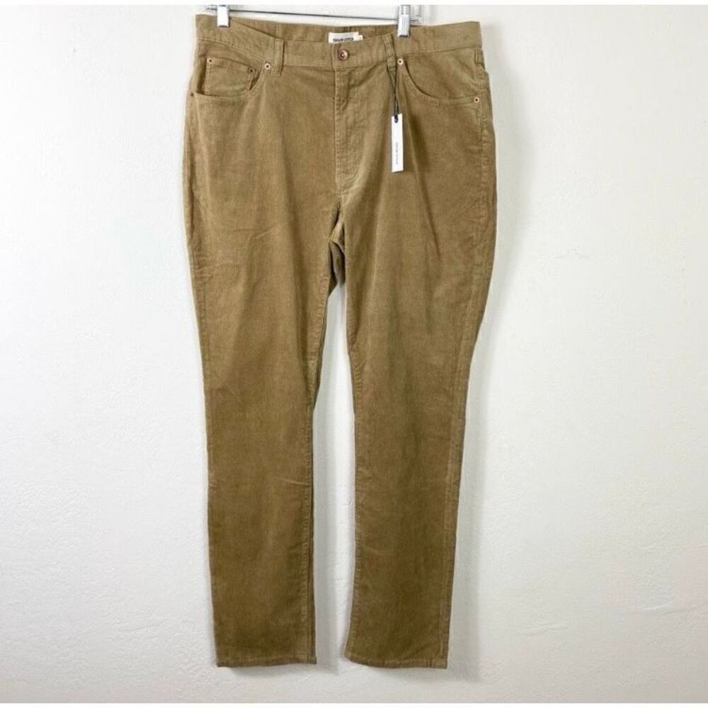 Taylor Stitch The Democratic All Day Pant in British Khaki Tan Corduroy Mens NEW